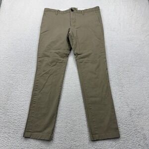 Proper Cloth Mens Chinos Pants Stretch Cotton Twill Khaki Flat Front Size 34x28